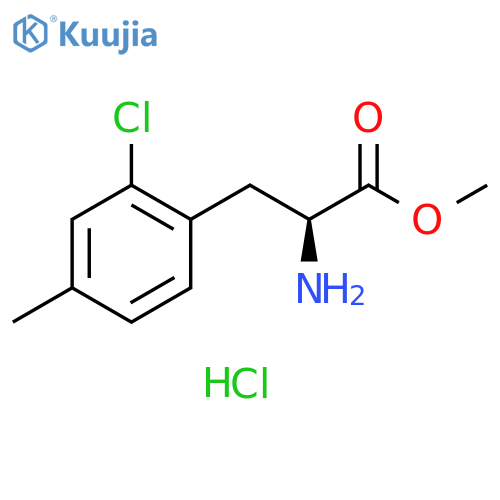 methyl (2S)-2-amino-3-(2-chloro-4-methylphenyl)propanoate hydrochloride structure