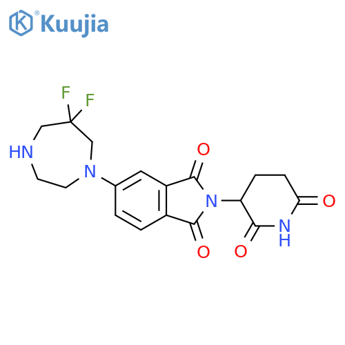 5-(6,6-difluoro-1,4-diazepan-1-yl)-2-(2,6-dioxopiperidin-3-yl)-2,3-dihydro-1H-isoindole-1,3-dione structure