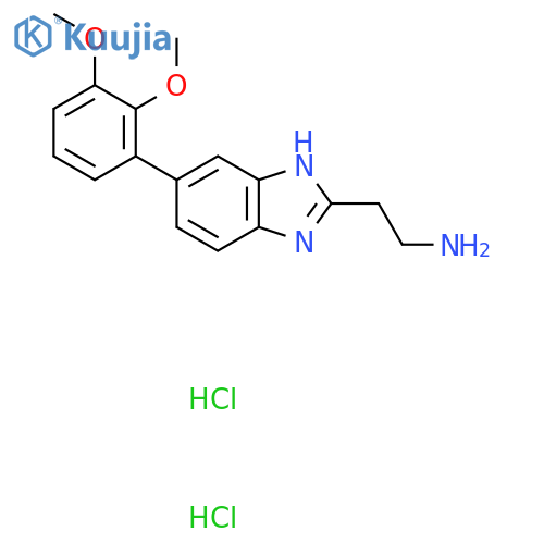 2-5-(2,3-dimethoxyphenyl)-1H-1,3-benzodiazol-2-ylethan-1-amine dihydrochloride structure