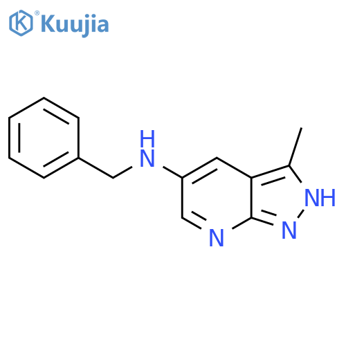 N-benzyl-3-methyl-1H-pyrazolo[3,4-b]pyridin-5-amine structure
