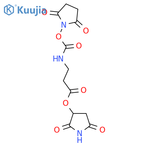 2,5-Dioxopyrrolidin-3-yl 3-((((2,5-dioxopyrrolidin-1-yl)oxy)carbonyl)amino)propanoate structure