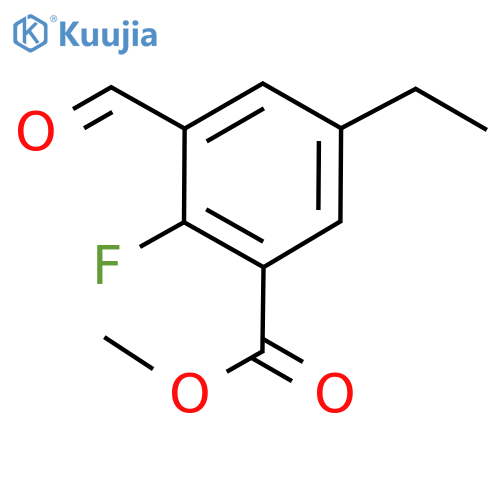 Methyl 5-ethyl-2-fluoro-3-formylbenzoate structure