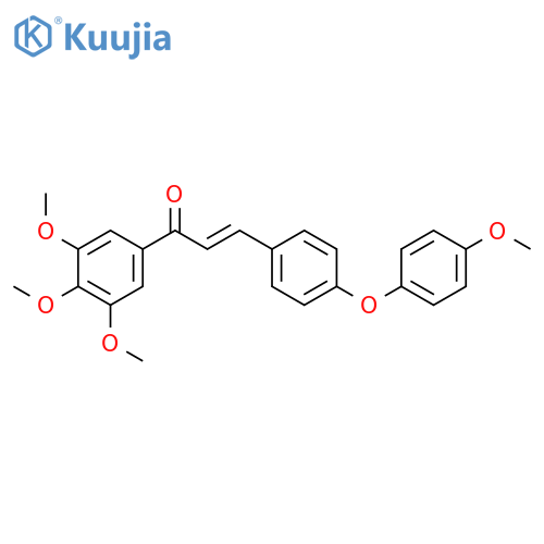 (E)-3-(4-(4-Methoxyphenoxy)phenyl)-1-(3,4,5-trimethoxyphenyl)prop-2-en-1-one structure
