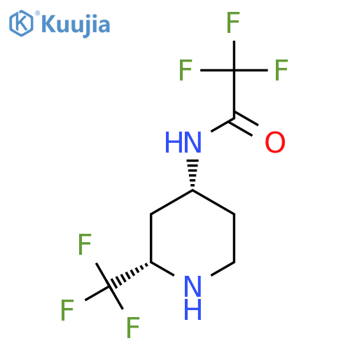 rac-2,2,2-trifluoro-N-[(2R,4S)-2-(trifluoromethyl)piperidin-4-yl]acetamide structure