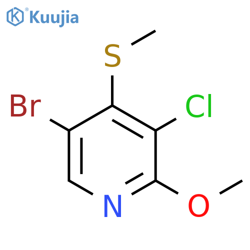 5-Bromo-3-chloro-2-methoxy-4-(methylthio)pyridine structure