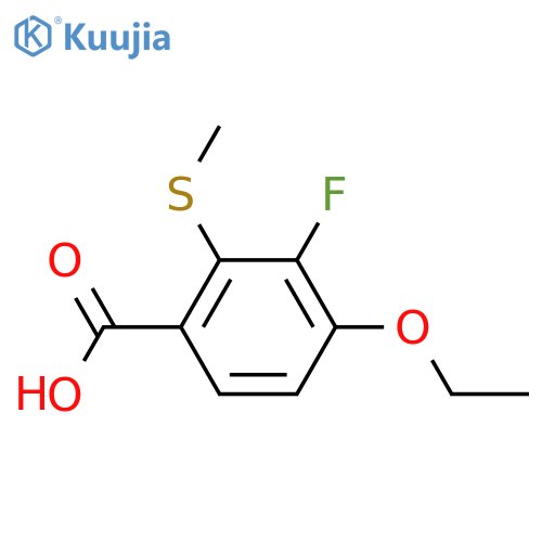 4-Ethoxy-3-fluoro-2-(methylthio)benzoic acid structure