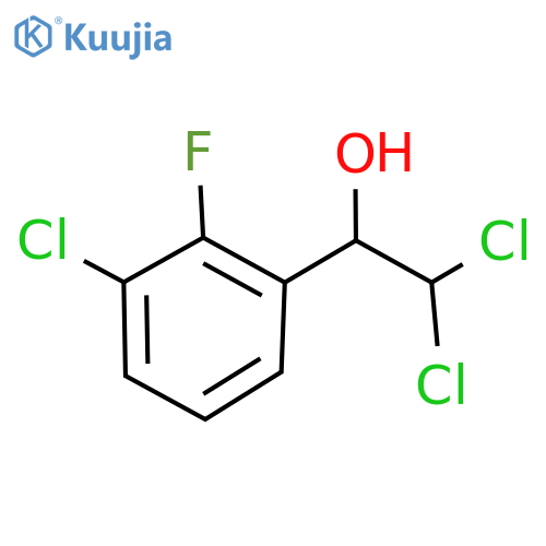 2,2-Dichloro-1-(3-chloro-2-fluorophenyl)ethanol structure