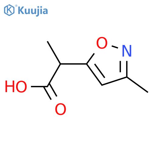 2-(3-methyl-1,2-oxazol-5-yl)propanoic acid structure