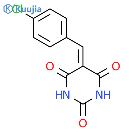 2,4,6(1H,3H,5H)-Pyrimidinetrione,5-[(4-chlorophenyl)methylene]- structure