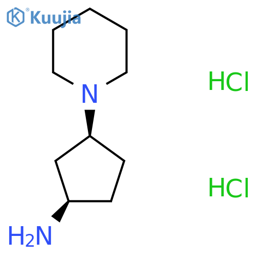 rac-(1R,3S)-3-(piperidin-1-yl)cyclopentan-1-amine dihydrochloride, cis structure