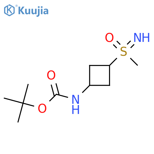 tert-butyl N-{3-[imino(methyl)oxo-lambda6-sulfanyl]cyclobutyl}carbamate structure