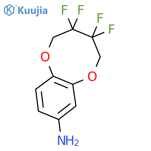 3,3,4,4-Tetrafluoro-2,3,4,5-tetrahydro-1,6-benzodioxocin-8-amine structure