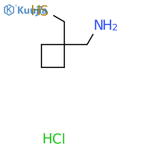 [1-(Aminomethyl)cyclobutyl]methanethiol hydrochloride structure