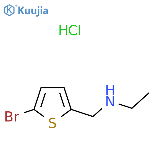 [(5-Bromothiophen-2-yl)methyl](ethyl)amine hydrochloride structure