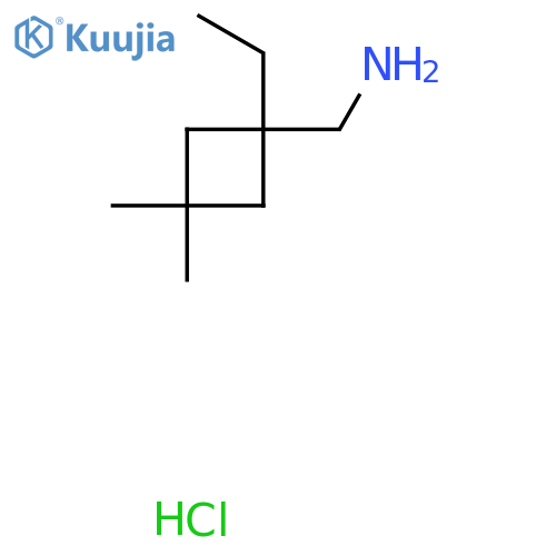 1-(1-Ethyl-3,3-dimethylcyclobutyl)methanamine hydrochloride structure