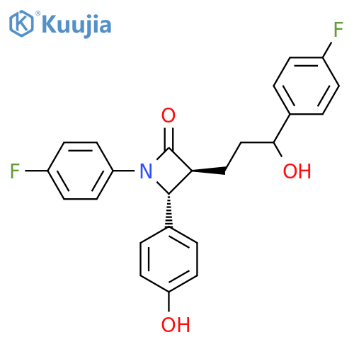 (3R,4S)-1-(4-fluorophenyl)-3-[3-(4-fluorophenyl)-3-hydroxypropyl]-4-(4-hydroxyphenyl)azetidin-2-one structure