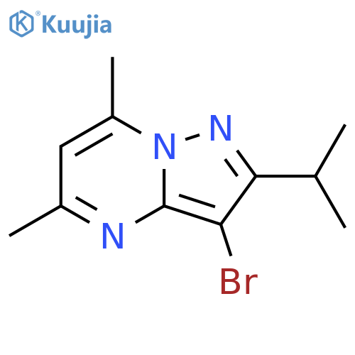 Pyrazolo[1,5-a]pyrimidine, 3-bromo-5,7-dimethyl-2-(1-methylethyl)- structure