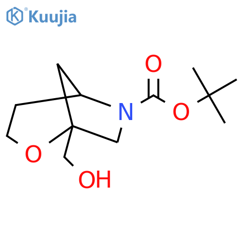 Tert-butyl 1-(hydroxymethyl)-2-oxa-6-azabicyclo[3.2.1]octane-6-carboxylate structure
