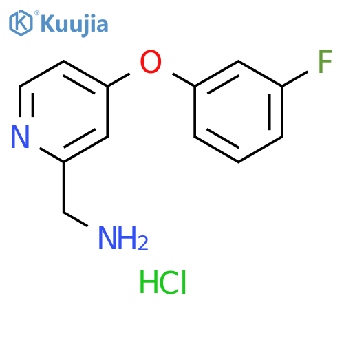 2-Pyridinemethanamine, 4-(3-fluorophenoxy)-, hydrochloride (1:2) structure