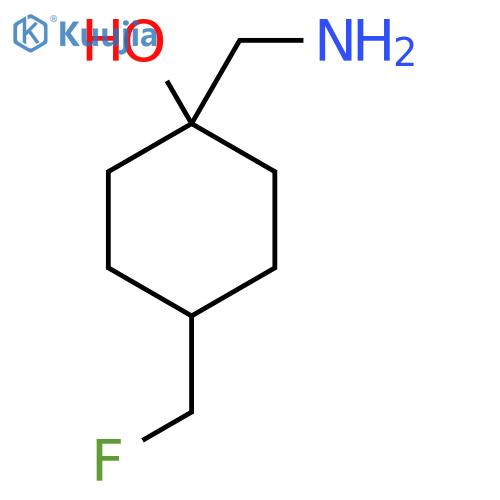 1-(aminomethyl)-4-(fluoromethyl)cyclohexan-1-ol structure