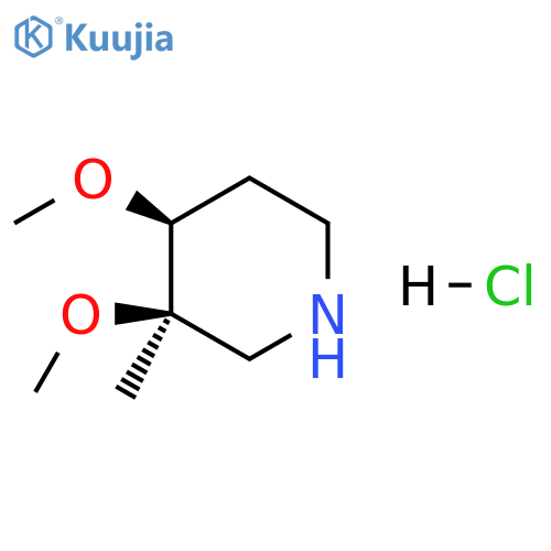 rac-(3R,4S)-3,4-dimethoxy-3-methylpiperidine hydrochloride structure