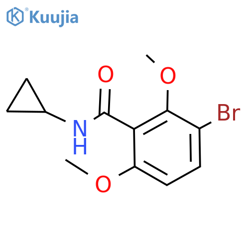 3-bromo-N-cyclopropyl-2,6-dimethoxybenzamide structure