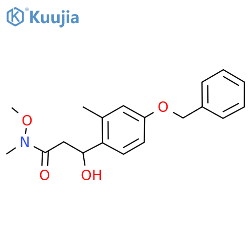 3-(4-(Benzyloxy)-2-methylphenyl)-3-hydroxy-N-methoxy-N-methylpropanamide structure