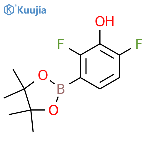 2,6-Difluoro-3-(4,4,5,5-tetramethyl-1,3,2-dioxaborolan-2-yl)phenol structure