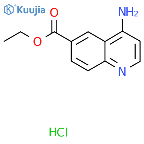 Ethyl 4-aminoquinoline-6-carboxylate hydrochloride structure