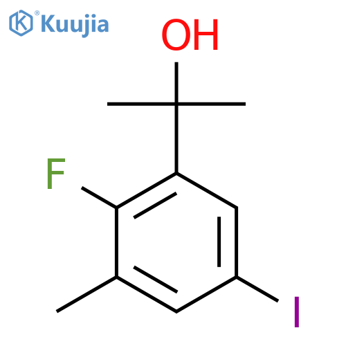 2-(2-Fluoro-5-iodo-3-methylphenyl)propan-2-ol structure
