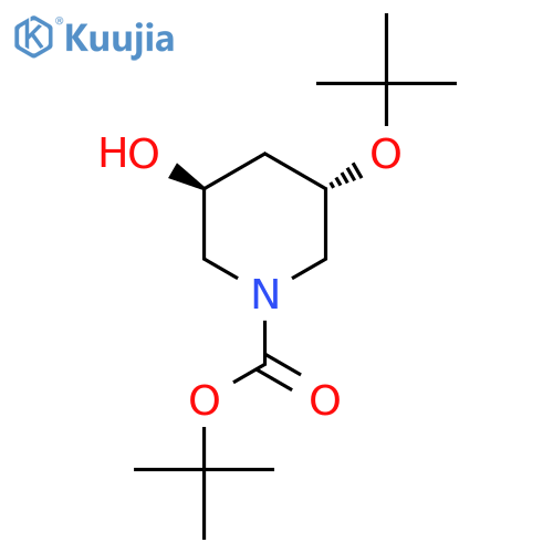 tert-butyl (3S,5S)-3-(tert-butoxy)-5-hydroxypiperidine-1-carboxylate structure
