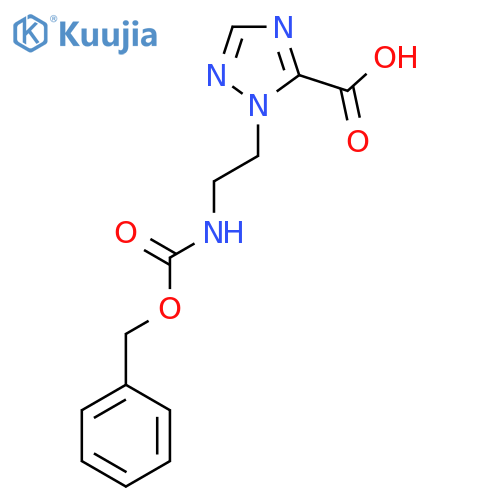 1-(2-{[(benzyloxy)carbonyl]amino}ethyl)-1H-1,2,4-triazole-5-carboxylic acid structure