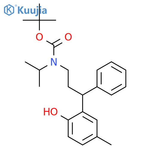 tert-butyl N-[3-(2-hydroxy-5-methylphenyl)-3-phenylpropyl]-N-(propan-2-yl)carbamate structure