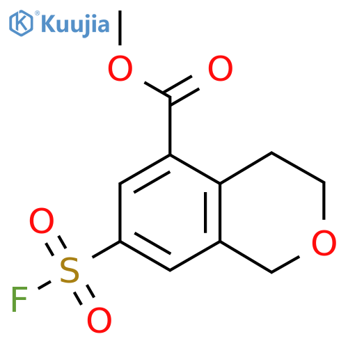 methyl 7-(fluorosulfonyl)-3,4-dihydro-1H-2-benzopyran-5-carboxylate structure