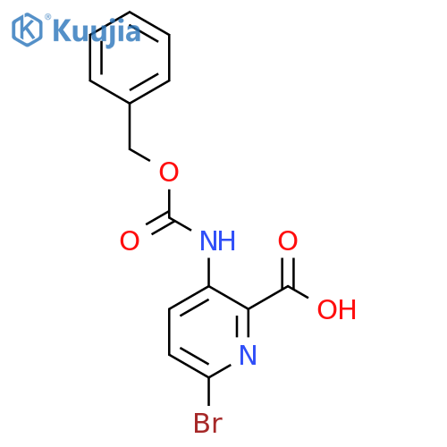 3-{[(Benzyloxy)carbonyl]amino}-6-bromopyridine-2-carboxylic acid structure