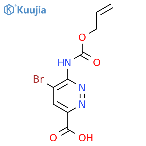 5-Bromo-6-{[(prop-2-en-1-yloxy)carbonyl]amino}pyridazine-3-carboxylic acid structure