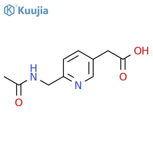 2-[6-(Acetamidomethyl)pyridin-3-yl]acetic acid structure