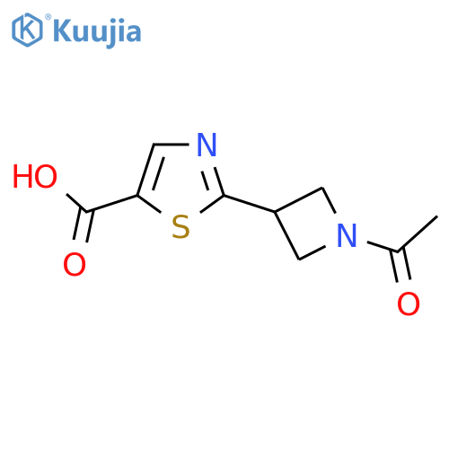2-(1-Acetylazetidin-3-yl)-1,3-thiazole-5-carboxylic acid structure