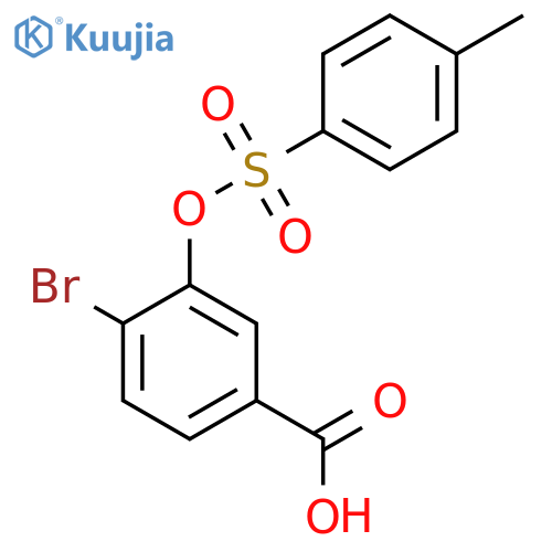 4-Bromo-3-[(4-methylbenzenesulfonyl)oxy]benzoic acid structure
