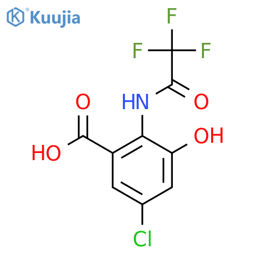5-Chloro-3-hydroxy-2-(2,2,2-trifluoroacetamido)benzoic acid structure