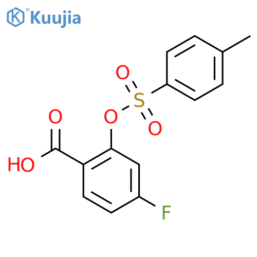 4-Fluoro-2-[(4-methylbenzenesulfonyl)oxy]benzoic acid structure