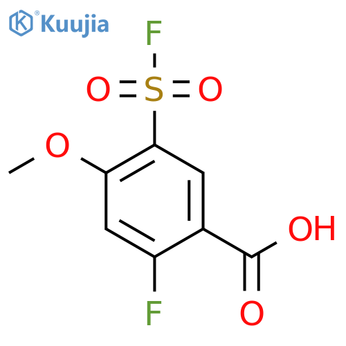 2-Fluoro-5-(fluorosulfonyl)-4-methoxybenzoic acid structure