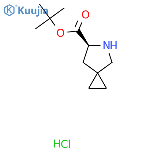 tert-butyl (6S)-5-azaspiro[2.4]heptane-6-carboxylate hydrochloride structure