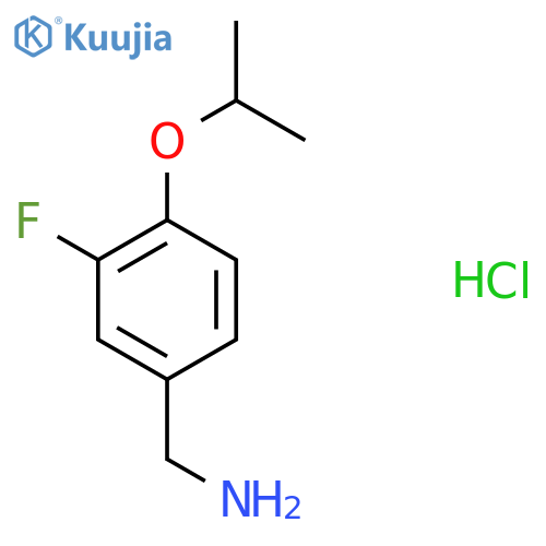 1-[3-Fluoro-4-(propan-2-yloxy)phenyl]methanamine hydrochloride structure
