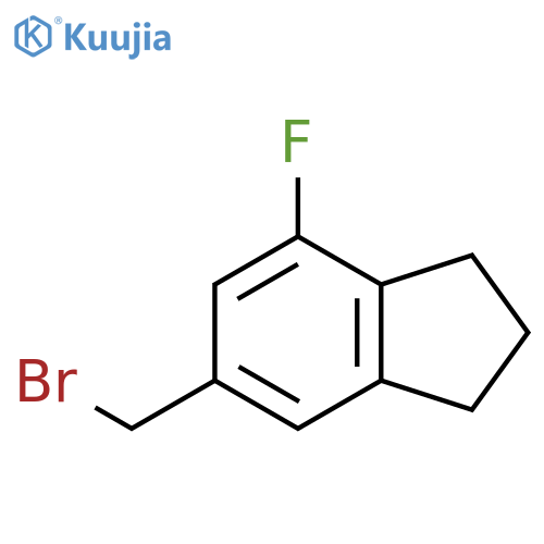 6-(bromomethyl)-4-fluoro-2,3-dihydro-1H-indene structure