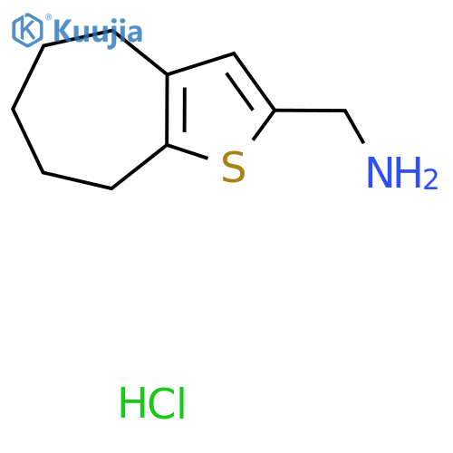 1-{4H,5H,6H,7H,8H-cyclohepta[b]thiophen-2-yl}methanamine hydrochloride structure
