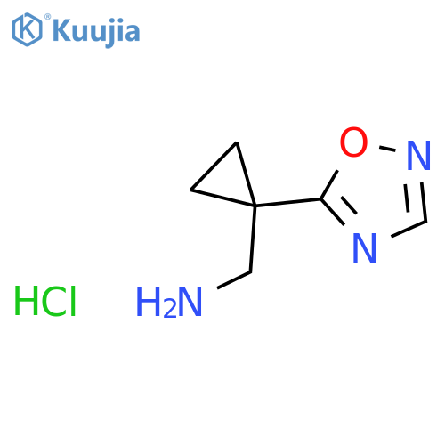 1-[1-(1,2,4-Oxadiazol-5-yl)cyclopropyl]methanamine hydrochloride structure