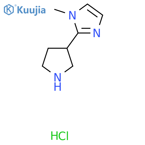 1-methyl-2-(pyrrolidin-3-yl)-1H-imidazole hydrochloride structure