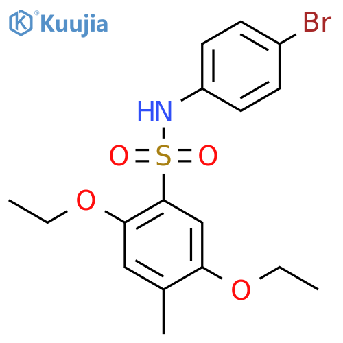 N-(4-bromophenyl)-2,5-diethoxy-4-methylbenzene-1-sulfonamide structure