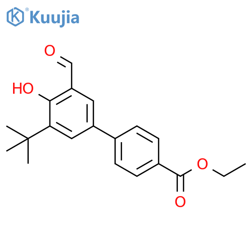 Ethyl 3′-(1,1-dimethylethyl)-5′-formyl-4′-hydroxy[1,1′-biphenyl]-4-carboxylate structure